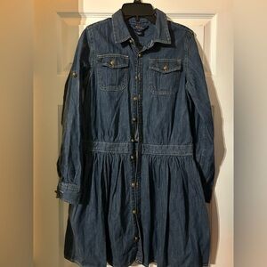 Polo Ralph Lauren Blue Denim Dress Size 16 EUC